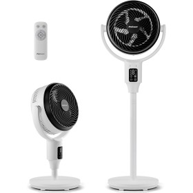 Pro Breeze AirFlo Ventilador de Pie Silencioso con altura ajustable 108-60cm, Pantalla LED, Mando a distancia, 9 Velocidades,