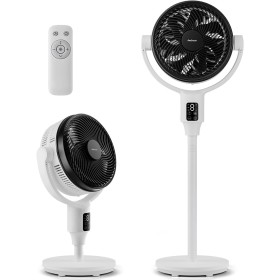 Pro Breeze AirFlo Plus Ventilador de Pie Portátil Ultrasilencioso y Potente. 2 alturas 60-111cm – Pantalla LED, mando a