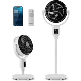 Pro Breeze AirFlo Ventilador de Pie Silencioso con altura ajustable 108-60cm y App WiFi, Pantalla LED, Mando, 2 Modos,