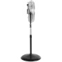 Orbegozo PWS 1950 - Ventilador de pie industrial, 3 velocidades, aspas metálicas, asa de transporte, 155 W, negro y plateado