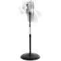 Orbegozo PWS 1950 - Ventilador de pie industrial, 3 velocidades, aspas metálicas, asa de transporte, 155 W, negro y plateado