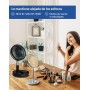 Primevolve Ventilador de Pie Portátil con Remoto,NO-Rotación-8'' Plegable Suelo/Mesa Ajustable,7200mAh USB C Ventilador para