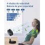 Primevolve Ventilador de Pie Portátil con Remoto,NO-Rotación-8'' Plegable Suelo/Mesa Ajustable,7200mAh USB C Ventilador para
