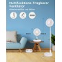 Primevolve Ventilador de Pie Portátil con Remoto,NO-Rotación-8'' Plegable Suelo/Mesa Ajustable,7200mAh USB C Ventilador para