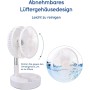 Primevolve Ventilador de Pie Portátil con Remoto,NO-Rotación-8'' Plegable Suelo/Mesa Ajustable,7200mAh USB C Ventilador para