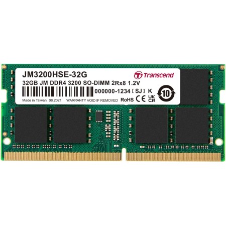 Transcend SO-DIMM Módulo de Memoria 32GB DDR4 3200MHz - JM3200HSE-32G