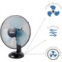 ARDES - AR5A51 Ventilador de Suelo Silencioso 5 PALAS SPACE 51 - Ventilador Tierra Total Black con Inclinación Vertical y Mando