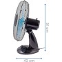 ARDES - AR5A51 Ventilador de Suelo Silencioso 5 PALAS SPACE 51 - Ventilador Tierra Total Black con Inclinación Vertical y Mando