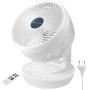 MYCARBON - Ventilador silencioso con mando a distancia, 1800 m³/h Turbo Power Temporizador oscilación horizontal y vertical de 4