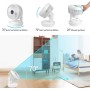 MYCARBON - Ventilador silencioso con mando a distancia, 1800 m³/h Turbo Power Temporizador oscilación horizontal y vertical de 4