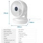 MYCARBON - Ventilador silencioso con mando a distancia, 1800 m³/h Turbo Power Temporizador oscilación horizontal y vertical de 4