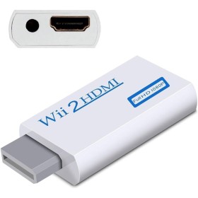 INF Adaptador de Wii a HDMI, Adaptador convertidor de Wii a HDMI 720/1080P HD con Salida de Audio de 3,5 mm, convertidor de Wii