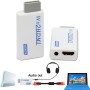 INF Adaptador de Wii a HDMI, Adaptador convertidor de Wii a HDMI 720/1080P HD con Salida de Audio de 3,5 mm, convertidor de Wii