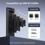UGREEN Carcasa M.2 NVMe, Caja SSD M2 con UASP USB C 3.2 Gen 2 10Gbps para M/ B+M Key 2230/2242/2260/2280, con Cable Type C y A