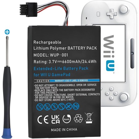 Pickle Power 6600mah Batería de Reemplazo para Nintendo Wii U Gamepad WUP - 012 WUP - 010