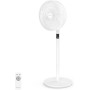 MYCARBON 14'' 23W Ventilador de Pie Silencioso 20 dB Motor DC, Oscilación Horizontal (60°-90°-120°), 3 Alturas Ajustables (48cm,