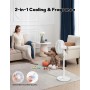MYCARBON 14'' 23W Ventilador de Pie Silencioso 20 dB Motor DC, Oscilación Horizontal (60°-90°-120°), 3 Alturas Ajustables (48cm,