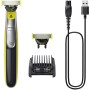 Philips OneBlade 360 - Maquinilla de Afeitar Híbrida, Barbero Eléctrico y Afeitadora, 2 Cuchillas 360, Peine-Guía Ajustable 5 en