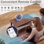Ventilador de Mesa, USB Recargable Potente Silencioso Ventiladores, con Mando a Distancia, Pantalla LED, Rotación de