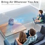 Ventilador de Mesa, USB Recargable Potente Silencioso Ventiladores, con Mando a Distancia, Pantalla LED, Rotación de