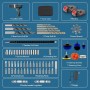 Taladro Atornillador 21V, Taladro Percutor a Bateri, Taladro Batería Atornillador Electrico con 61 Accesorios, Atornillador a