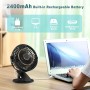 COZII Ventilador USB Recargable, Ventilador de Mesa Pequeño 3 en 1 con Clip, Potente Ventilador Portatil Silencioso 5