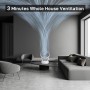 4UMOR Ventilador de Mesa Silencioso 20dB con 3D Oscilación Ventilador de Circulación de Aire para Dormitorios 25W Potente Viento