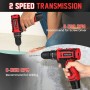 Vothen Taladro Atornillador Destornillador Electrico con 2 x 2000 mAh baterías de litio, 35 Nm Par Máx, LED Luz, Atornillador