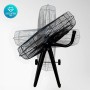 Bastilipo - Ventilador industrial de 45 cm, cabezal orientable, 120 W, 3 Velocidades, cromado, modelo Mediterráneo