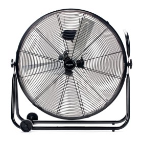 Bastilipo - Ventilador Industrial de Suelo, 140 W, Acero Inoxidable, 3 Velocidades, Negro, Huracán