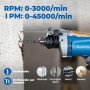 DongCheng - Taladro de percusión (710 W, 13 mm, taladro de percusión, 45,000 IPM, 3000 RPM con 15 coronas de perforación para
