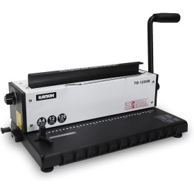 RAYSON TD-1200R Encuadernadora metálica de anillas, construcción metálica resistente, capacidad de encuadernación de 120