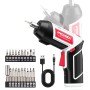 HYCHIKA Atornillador Eléctrico 6Nm, Destornillador Eléctrico (Máximo Par 6 N.m, 3.6V, 2.0Ah) LED Luz como Linterna, Cable USB,