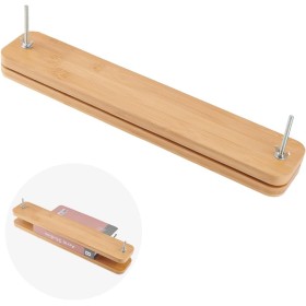 OLYCRAFT Herramientas de prensa de libros de madera, rectangular, prensa de encuadernación de madera, portátil, con 2 tornillos