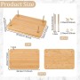 OLYCRAFT Herramientas de prensa de libros de madera, rectangular, prensa de encuadernación de madera, portátil, con 2 tornillos