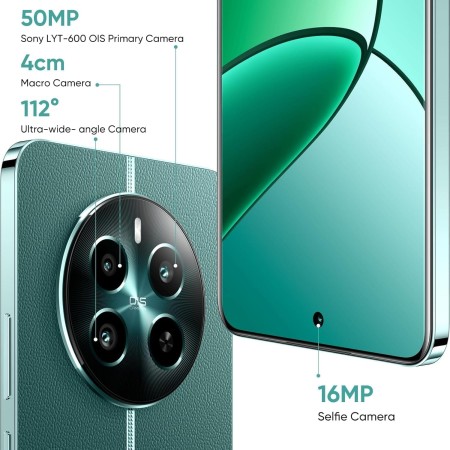 realme 12+ 5G Smartphone,cámara 50MP LYT-600 OIS,procesador Dimensity 7050,Pantalla Curva de 120Hz,Doble Tarjeta Sim,12 +