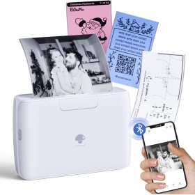 Phomemo M04S 110mm Mini Impresora térmica Portátil - Impresora térmica Bluetooth, admite Ancho de impresión de 53/80/110 mm,