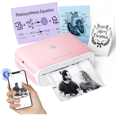 Phomemo M04S 110mm Mini Impresora térmica Portátil - Impresora térmica Bluetooth, admite Ancho de impresión de 53/80/110 mm,