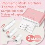 Phomemo M04S 110mm Mini Impresora térmica Portátil - Impresora térmica Bluetooth, admite Ancho de impresión de 53/80/110 mm,