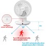 LeaderPro Ventilador de mesa, 4 velocidades, Ventilador Turbo Potente Circulación, Mando a distancia, Silencioso, de Aire para
