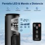 Aigostar Ventilador de Torre Inteligente con Mando a Distancia, Silencioso, 102 cm, WiFi+Bluetooth, Pantalla LED, 3 Velocidades,