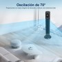 Aigostar Ventilador de Torre Inteligente con Mando a Distancia, Silencioso, 102 cm, WiFi+Bluetooth, Pantalla LED, 3 Velocidades,
