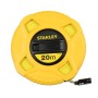 STANLEY Flexómetro, Resistente cinta de fibra de vidrio de 30m x 13 mm, precisión, alimentación manual, para construcción y
