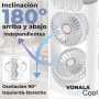 Ventilador Portatil Recargable, Ventilador con Hielo y Agua y Doble Cabezal 360°, Nebulizador Hielo 280 ml, Oscilante 90°/180°,
