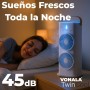 Ventilador Portatil Recargable, Ventilador con Hielo y Agua y Doble Cabezal 360°, Nebulizador Hielo 280 ml, Oscilante 90°/180°,