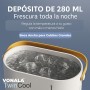 Ventilador Portatil Recargable, Ventilador con Hielo y Agua y Doble Cabezal 360°, Nebulizador Hielo 280 ml, Oscilante 90°/180°,