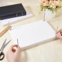 UNICRAFTALE Prensa de libros portátil de bambú rectangular blanco, herramienta de encuadernación de libros, prensa de papel de
