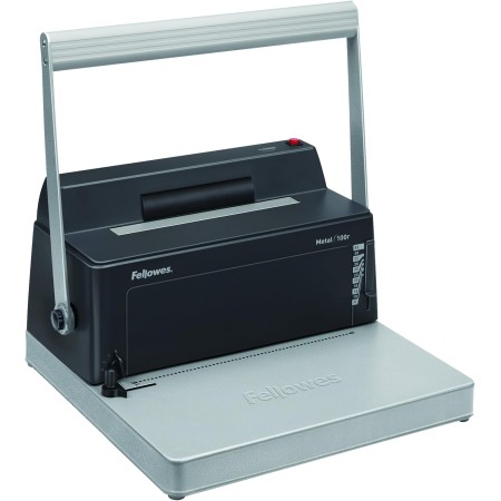 Fellowes Metal 100 - Encuadernadora manual de espiral metálico, con palanca ergonómica en forma de U, Sin rodillo insertador