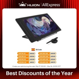 HUION KAMVAS Pro 16 2.5K PenTablet con pantalla QLED tableta de dibujo