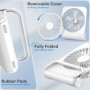 EasyAcc Ventilador de Mesa Ultra Silencioso, 4000 mAh Portátil con 4 Velocidades, Mini Ventilador USB Recargable con 4 Modos de